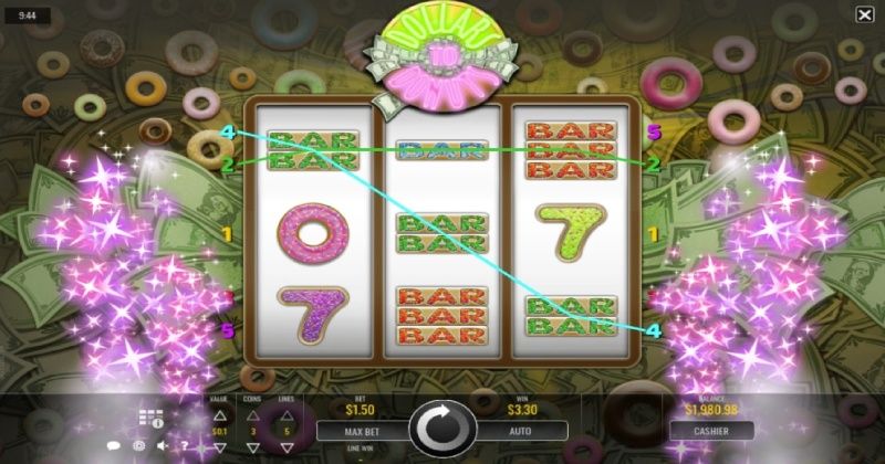 Play in Dollars to Donuts Slot Online from Rival Gaming for free now | www.divxbase.com